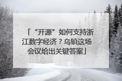 “开源”如何支持浙江数字经济？乌镇这场会议给出关键答案