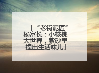 “老街泥匠”杨富长：小核桃大世界，紫砂里捏出生活味儿