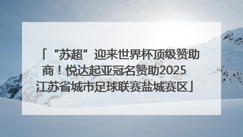 “苏超”迎来世界杯顶级赞助商！悦达起亚冠名赞助2025江苏省城市足球联赛盐城赛区