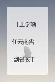 王学勤任云南省副省长