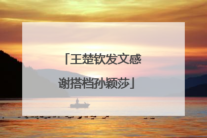 王楚钦发文感谢搭档孙颖莎
