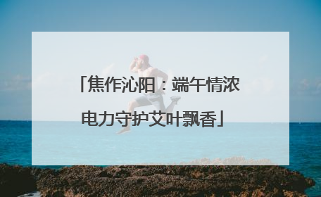 焦作沁阳：端午情浓 电力守护艾叶飘香