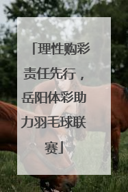 理性购彩责任先行，岳阳体彩助力羽毛球联赛