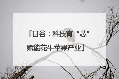 甘谷：科技育“芯”赋能花牛苹果产业