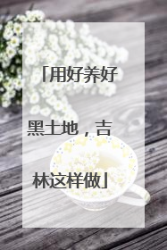 用好养好黑土地，吉林这样做