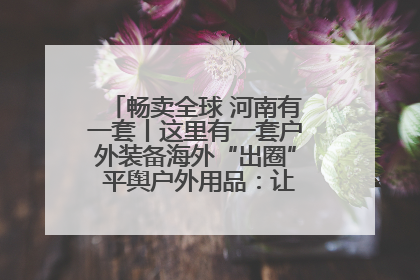 畅卖全球 河南有一套丨这里有一套户外装备海外“出圈” 平舆户外用品：让“休闲风”长红