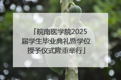 皖南医学院2025届学生毕业典礼暨学位授予仪式隆重举行