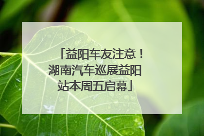 益阳车友注意！湖南汽车巡展益阳站本周五启幕