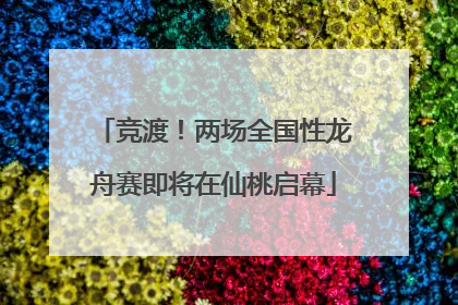竞渡！两场全国性龙舟赛即将在仙桃启幕