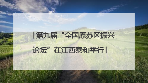 第九届“全国原苏区振兴论坛”在江西泰和举行
