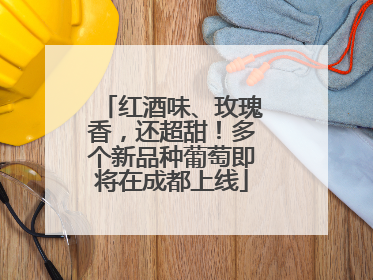 红酒味、玫瑰香，还超甜！多个新品种葡萄即将在成都上线
