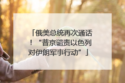 俄美总统再次通话！“普京谴责以色列对伊朗军事行动”