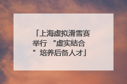 上海虚拟滑雪赛举行 “虚实结合”培养后备人才