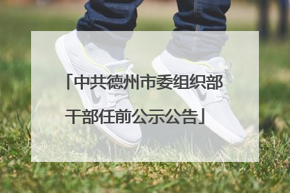 中共德州市委组织部干部任前公示公告