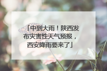中到大雨！陕西发布灾害性天气预报，西安降雨要来了