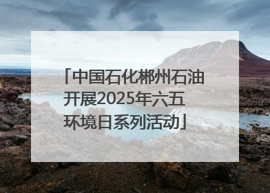 中国石化郴州石油开展2025年六五环境日系列活动