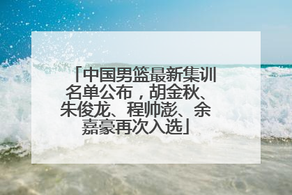 中国男篮最新集训名单公布，胡金秋、朱俊龙、程帅澎、余嘉豪再次入选