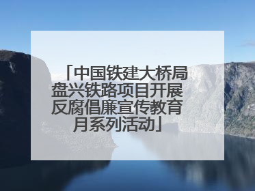中国铁建大桥局盘兴铁路项目开展反腐倡廉宣传教育月系列活动