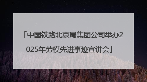 中国铁路北京局集团公司举办2025年劳模先进事迹宣讲会