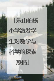 乐山柏杨小学激发学生对数学与科学的探索热情