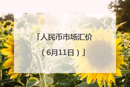 人民币市场汇价（6月11日）