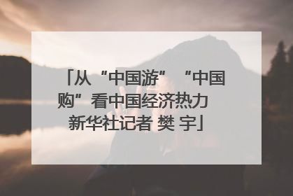 从“中国游”“中国购”看中国经济热力 新华社记者 樊 宇