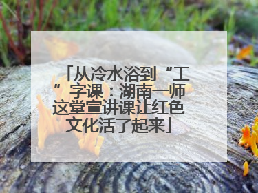 从冷水浴到“工”字课：湖南一师这堂宣讲课让红色文化活了起来