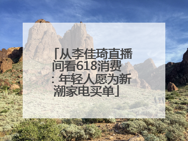 从李佳琦直播间看618消费：年轻人愿为新潮家电买单