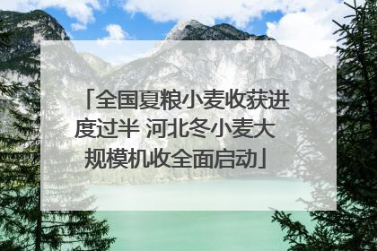 全国夏粮小麦收获进度过半 河北冬小麦大规模机收全面启动