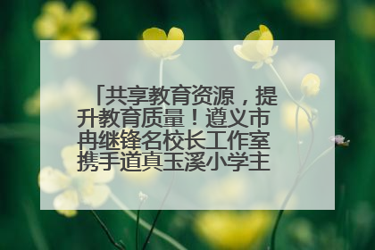 共享教育资源，提升教育质量！遵义市冉继锋名校长工作室携手道真玉溪小学主题研修出新出彩