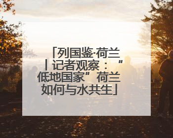 列国鉴·荷兰丨记者观察：“低地国家”荷兰如何与水共生