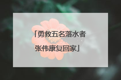 勇救五名落水者 张伟康复回家