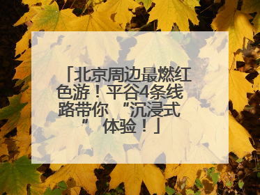 北京周边最燃红色游！平谷4条线路带你 “沉浸式” 体验！