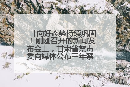 向好态势持续巩固！刚刚召开的新闻发布会上，甘肃省禁毒委向媒体公布三年禁毒工作“成绩单”