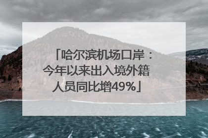 哈尔滨机场口岸：今年以来出入境外籍人员同比增49%