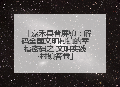嘉禾县晋屏镇：解码全国文明村镇的幸福密码之 文明实践·村镇答卷