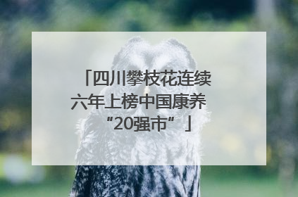 四川攀枝花连续六年上榜中国康养“20强市”