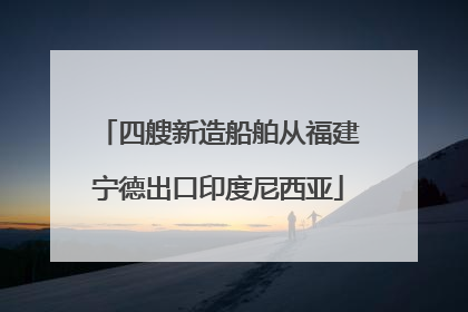 四艘新造船舶从福建宁德出口印度尼西亚