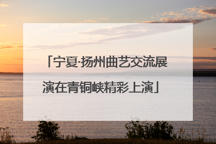 宁夏·扬州曲艺交流展演在青铜峡精彩上演