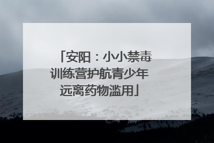 安阳：小小禁毒训练营护航青少年远离药物滥用