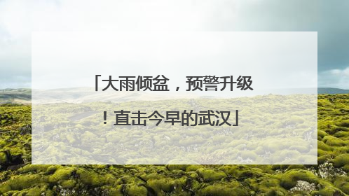 大雨倾盆，预警升级！直击今早的武汉