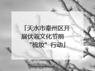 天水市秦州区开展伏羲文化节前 “梳妆”行动