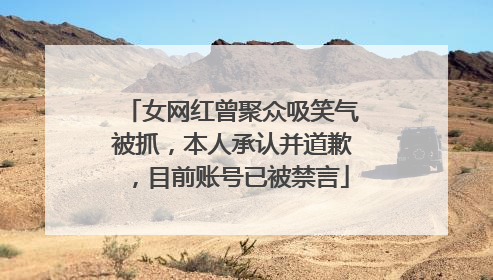女网红曾聚众吸笑气被抓，本人承认并道歉，目前账号已被禁言