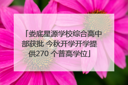 娄底星源学校综合高中部获批 今秋开学开学提供270 个普高学位