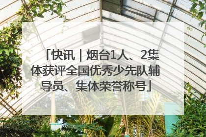 快讯｜烟台1人、2集体获评全国优秀少先队辅导员、集体荣誉称号