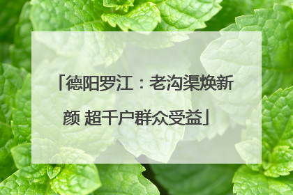 德阳罗江：老沟渠焕新颜 超千户群众受益
