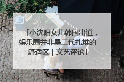 小沈阳女儿韩国出道，娱乐圈并非星二代扎堆的舒适区｜文艺评论