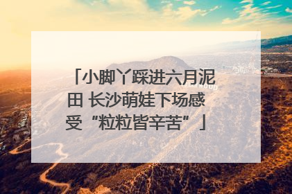 小脚丫踩进六月泥田 长沙萌娃下场感受“粒粒皆辛苦”