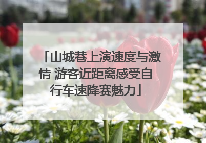 山城巷上演速度与激情 游客近距离感受自行车速降赛魅力