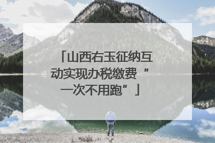 山西右玉征纳互动实现办税缴费“一次不用跑”